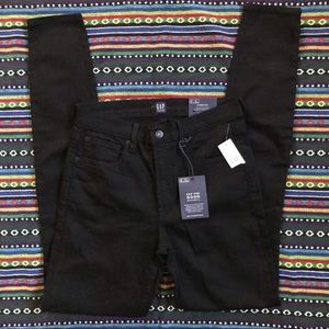 Gap mid rise true skinny jeans, black 28T tall